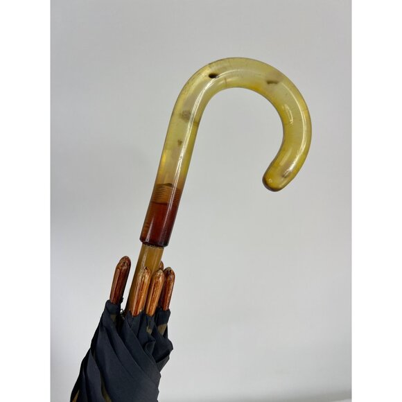 VTG Schertz Original Parasol Umbrella Paisley Lucite Handle - Picture 2 of 10